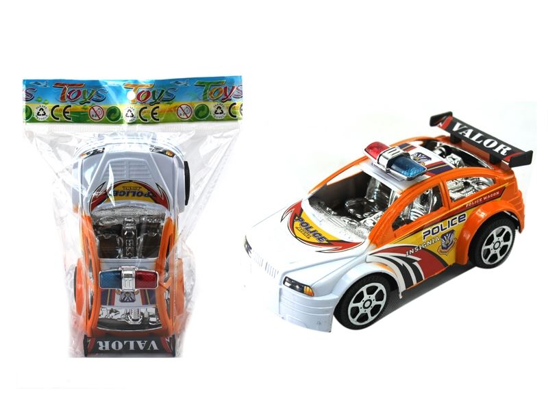 PULL BACK POLICE CAR BIU & ORANGE 2 ASST. - HP1105582