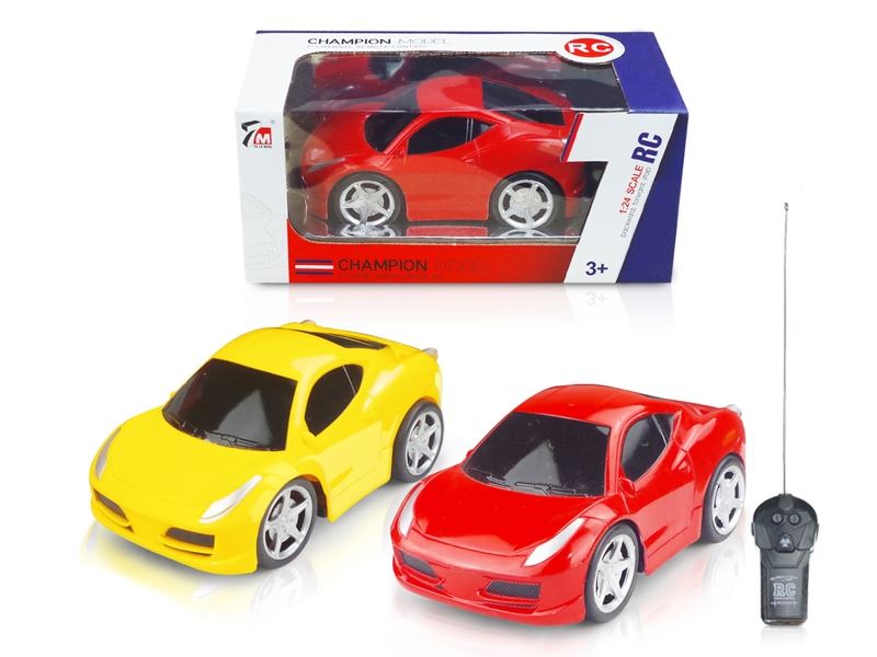 1:24二通Q版法拉利遥控车红、黄2色 - HP1105877