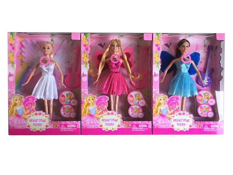 SOLID BODY FAIRY BUTTERFLY DOLL W/LIGHT,3ASST - HP1106303