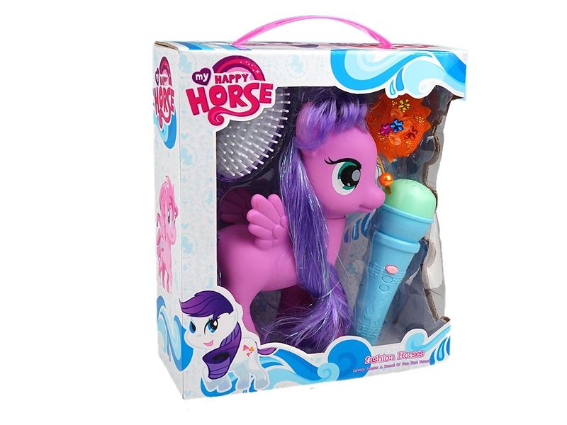 CUTE PONY, 1 PONY WITH FLASH, MICROPHONE WITH MUSIC IC - HP1107098