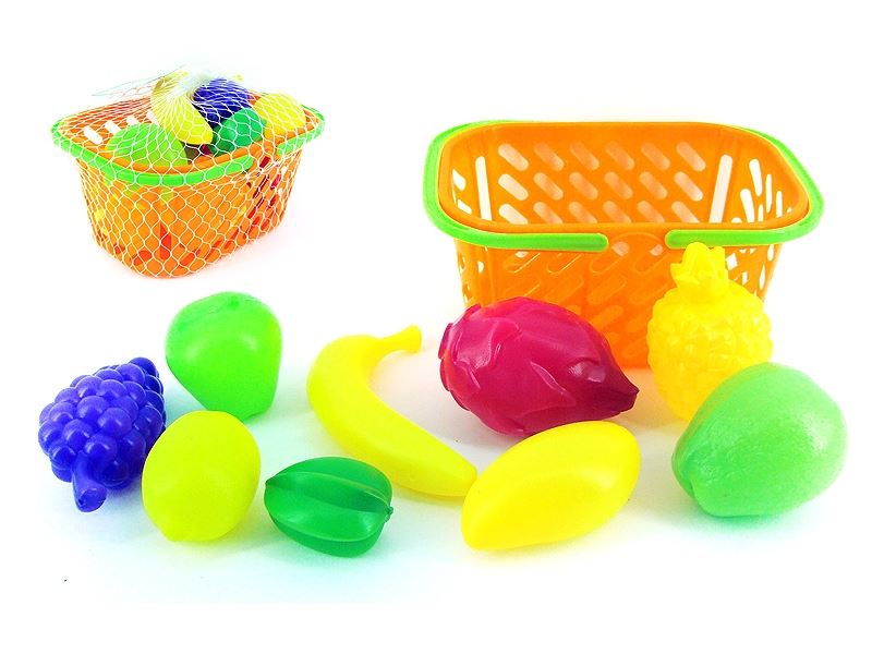 BASKET WITH FRUIT 9PCS - HP1107413