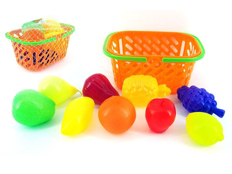 BASKET WITH FRUIT 9PCS - HP1107414