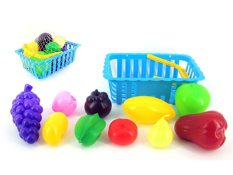 BASKET WITH FRUIT 10PCS - HP1107419