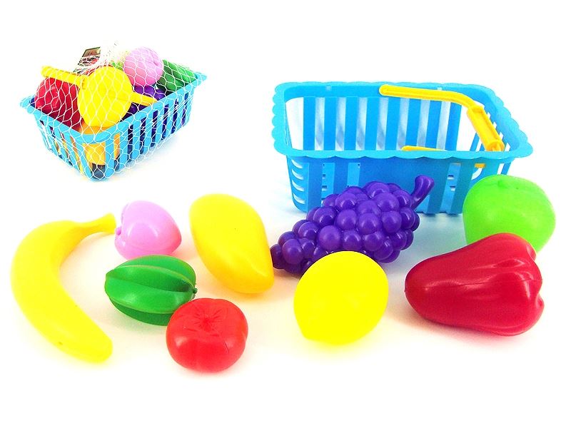 BASKET WITH FRUIT 9PCS - HP1107420