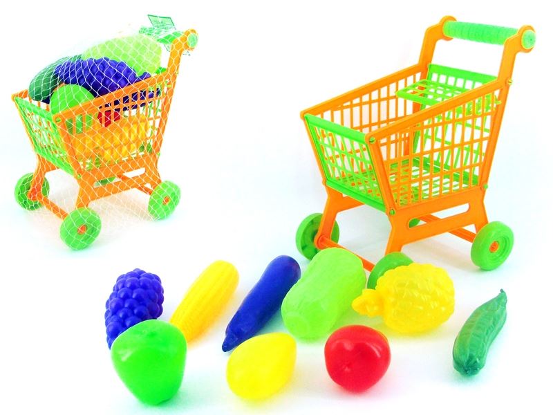 TROLLEY WITH VEGETABLES AND FRUITS 9PCS - HP1107433