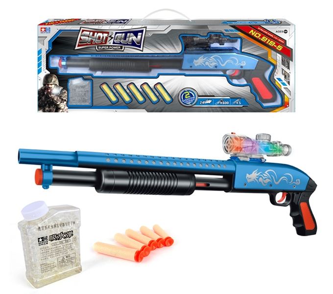 SOFT SHOOTING GUN W/LIGHT (4 COLORS) - HP1107474