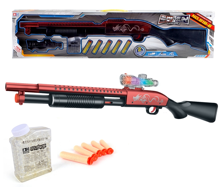 SOFT SHOOTING GUN W/LIGHT (4 COLORS) - HP1107475