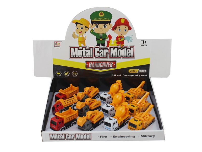METAL PULL BACK CAR 12PCS - HP1107750