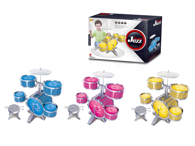 DRUM SET  GOLD & RED & BIU - HP1108569