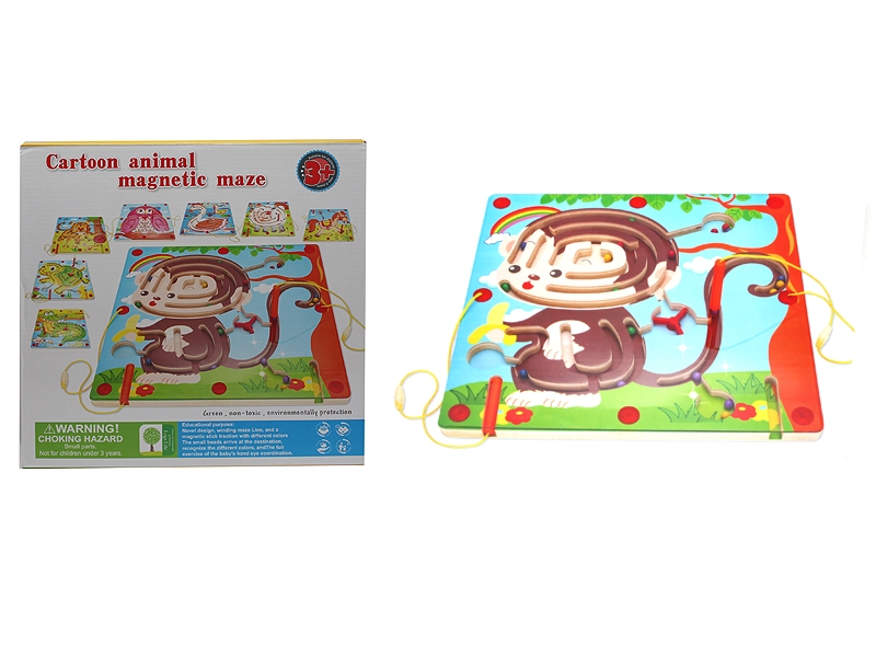 WOODEN MONKEY MAZE WITH MAGNETIC PEN - HP1109045