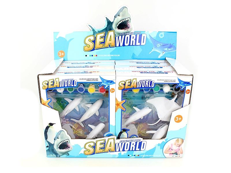 PAINTED UNDERSEA ANIMALS 6PCS/BOX    2ASST - HP1109101
