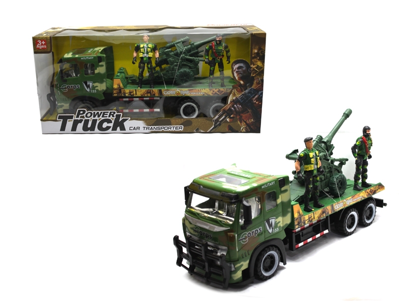 FRICTION MILITARY CAR W/CANNONS AND SOLDIERS - HP1109115