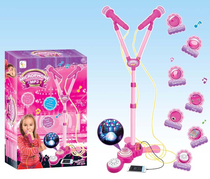 B/O MICROPHONE W/LIGHT & MUSIC (CAN BE CONNECT MP3) - HP1109148