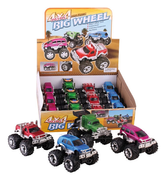 F/P BIG WHEEL TRUCK (4 ASST., 12 PCS/DISPLAY BOX) - HP1109651
