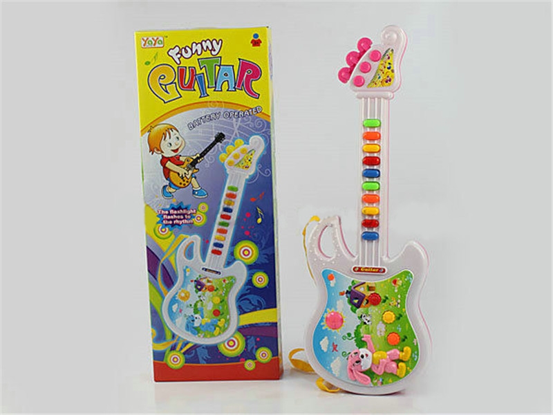 GUITAR W/LIGHT & MUSIC ,ROSE RED, YELLOW - HP1109656