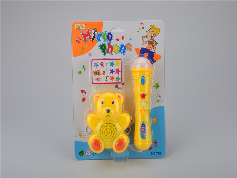 MICROPHONE W/LIGHT&MUSIC, PINK,YELLOW - HP1109658