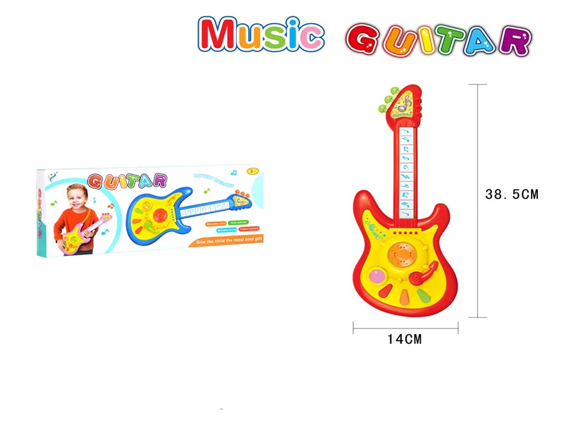 GUITAR W/MUSIC & LIGHT,PINK,BLUE,RED - HP1109668
