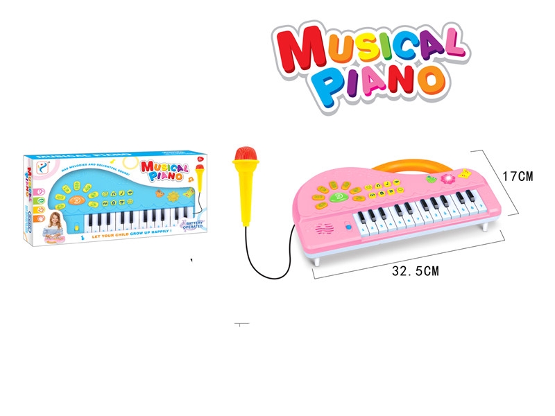 ELECTRONIC ORGAN W/MICROPHONE,PINK,BLUE - HP1109669