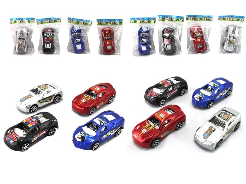 PULL BACK THE CAR 4 ASST., 4 COLORS - HP1110041