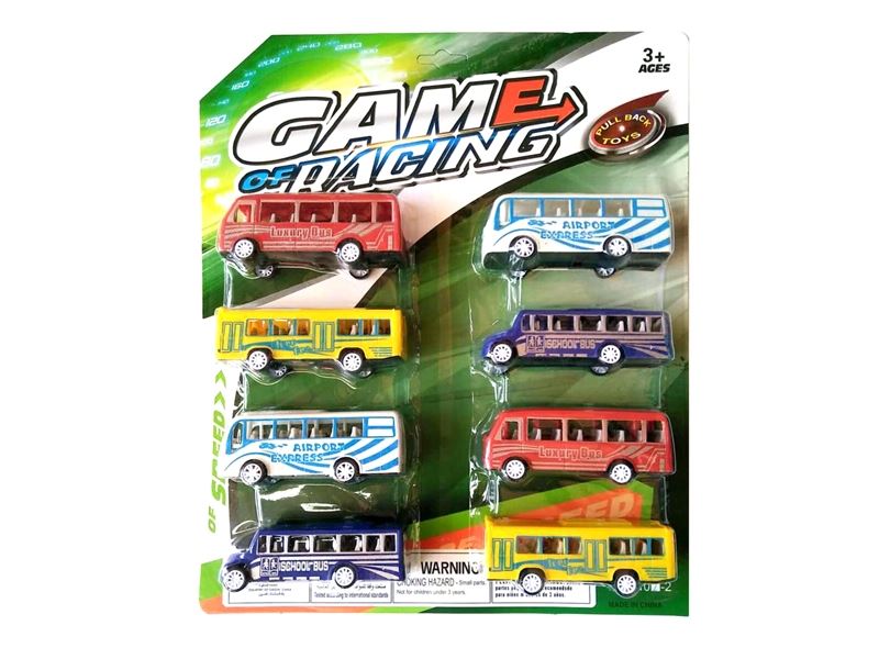 PULL BACK THE CAR 8 ASST., 4 COLORS - HP1110306