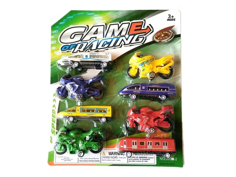 PULL BACK THE CAR 8 ASST., 4 COLORS - HP1110309