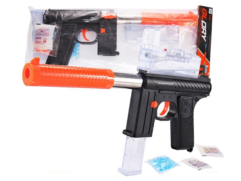 2 IN 1 SHOOTING GUN W/WATER BULLET & SOFT BULLET - HP1110380