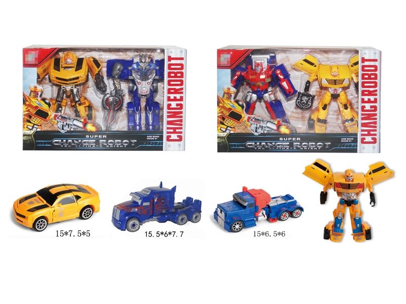 TRANSFORMED CAR 2 ASST., 2 COLORS:YELLOW,BIU. - HP1110394