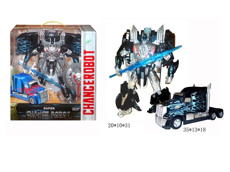 TRANSFORMER CAR W/SOUND & LIGHT,INCLUDED BUTTONCELL,BLACK/BLUE - HP1110406