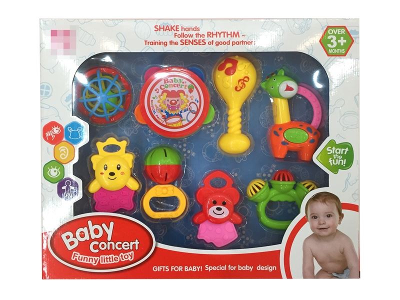 BABY RATTLE 8PCS - HP1110495