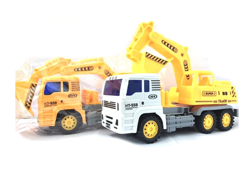 FRICTION CONSTRUCTION CAR SET YELLOW & WHITE - HP1111118