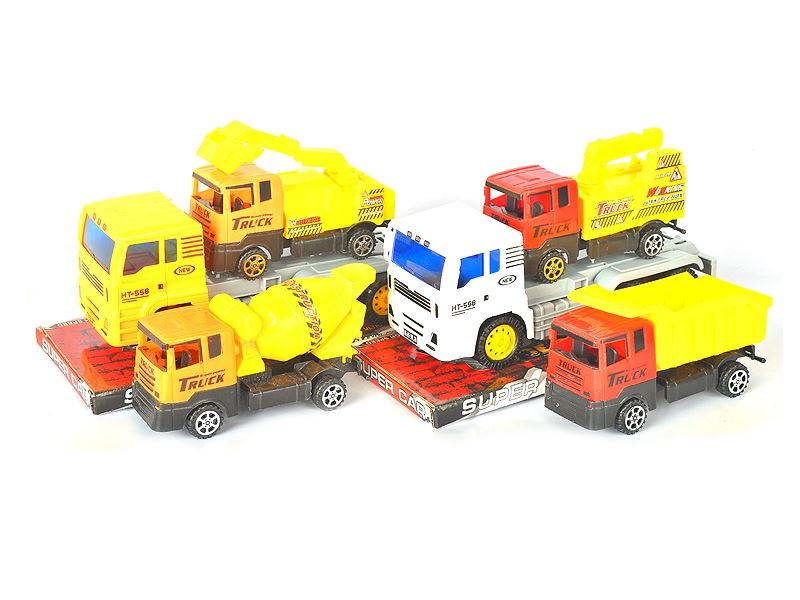 FRICTION CONSTRUCTION CAR SET YELLOW & WHITE - HP1111132