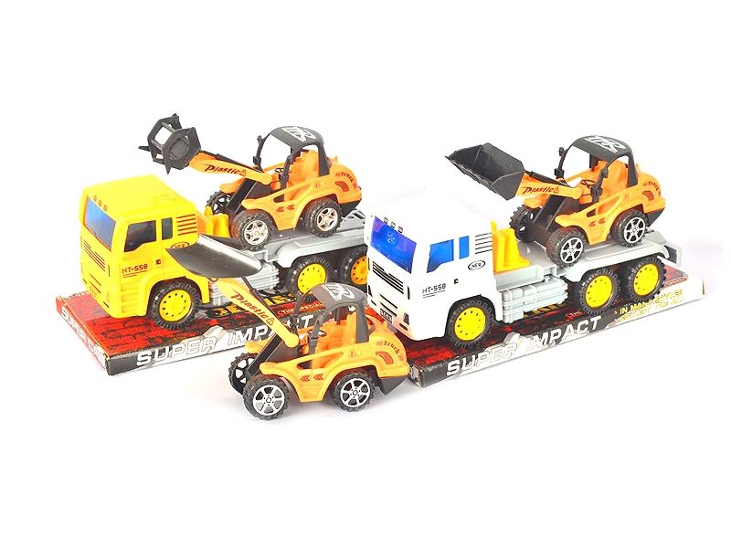 FRICTION CONSTRUCTION CAR SET YELLOW & WHITE - HP1111133