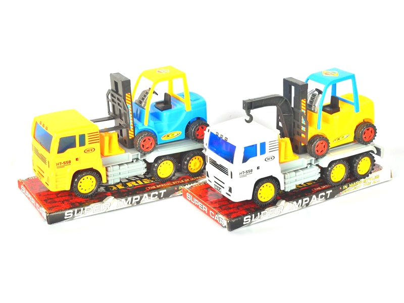 FRICTION CONSTRUCTION CAR SET YELLOW & WHITE - HP1111134