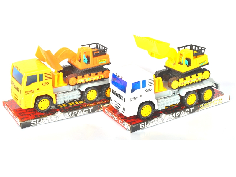 FRICTION CONSTRUCTION CAR SET YELLOW & WHITE - HP1111135
