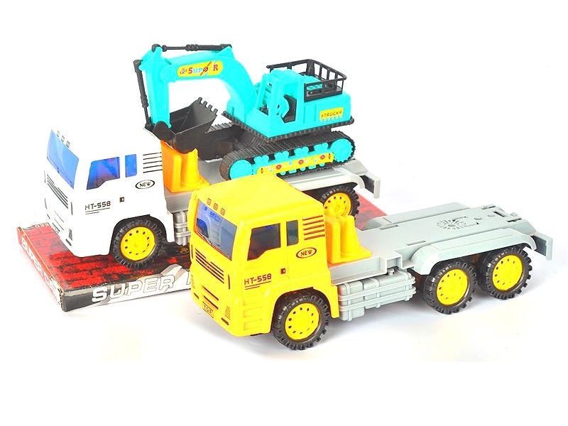 FRICTION CONSTRUCTION CAR SET YELLOW & WHITE - HP1111136