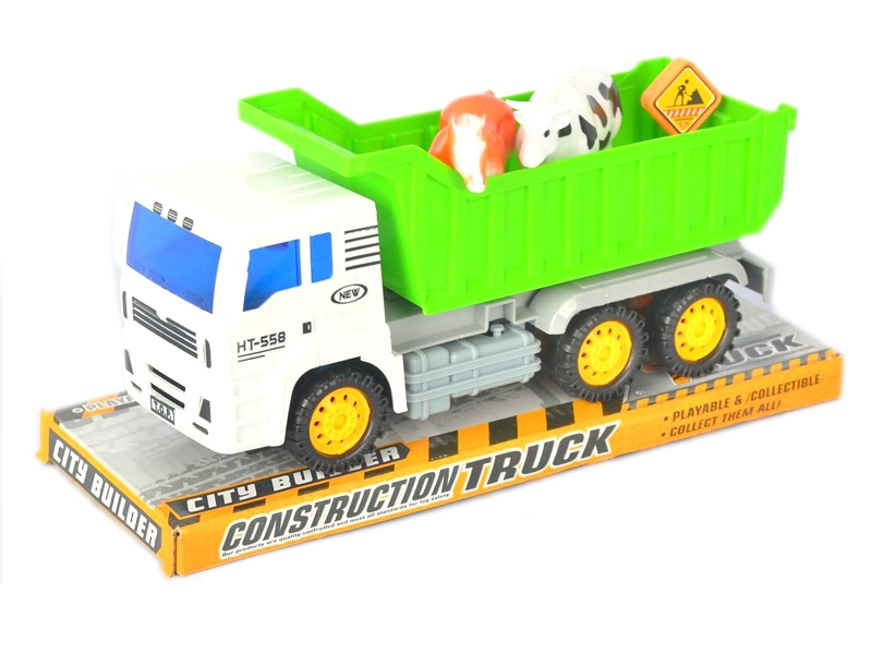 FRICTION CONSTRUCTION CAR SET YELLOW & WHITE - HP1111137