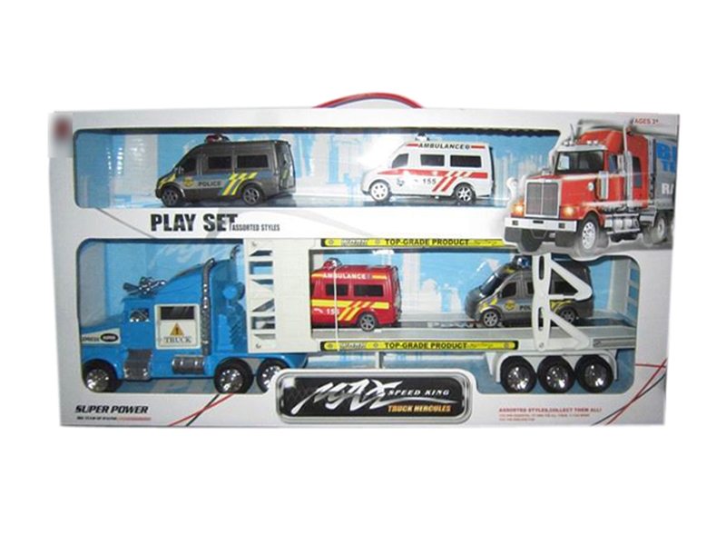 FRICTION CAR RED & YELLOW & BIU - HP1113411