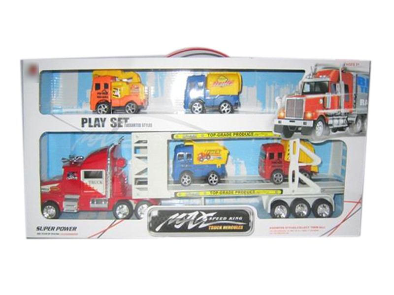 FRICTION CAR RED & YELLOW & BIU - HP1113412