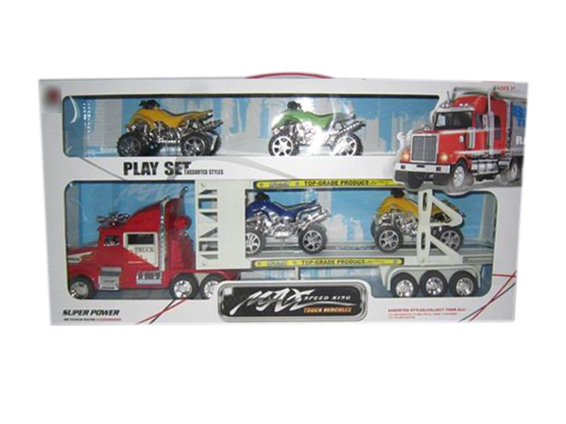 FRICTION CAR RED & YELLOW & BIU - HP1113414