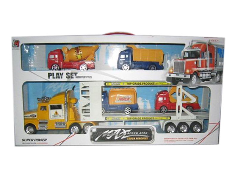 FRICTION CAR RED & YELLOW & BIU - HP1113421