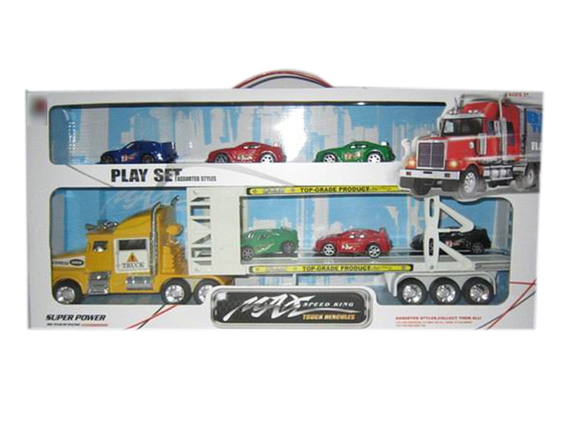 FRICTION CAR RED & YELLOW & BIU - HP1113429