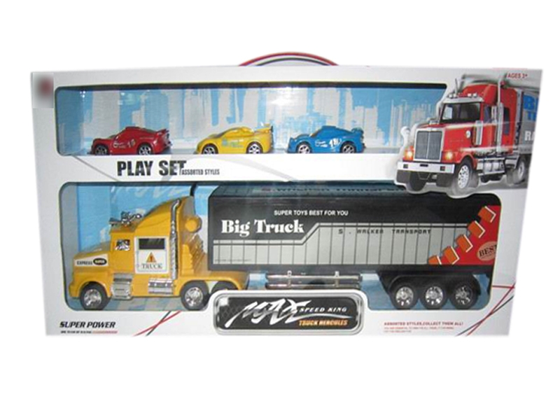 FRICTION CAR RED & YELLOW & BIU - HP1113433