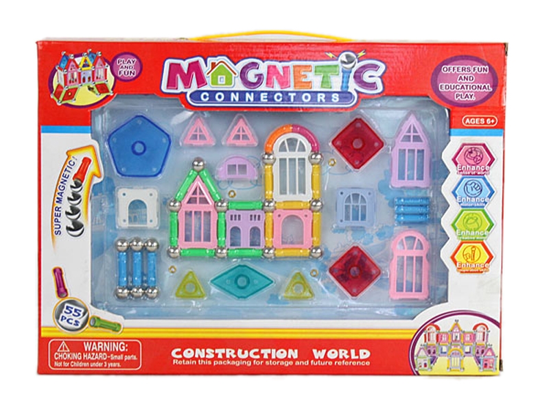 MAGNETIC BUILDING BLOCKS 55PCS - HP1113670