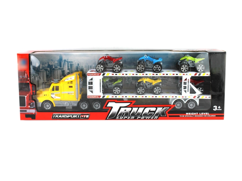 FRICTION CAR RED & YELLOW & BIU - HP1113950