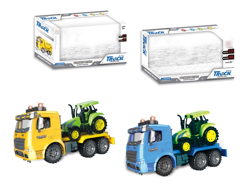 FRICTION FARMER CAR W/SOUND & LIGHT,YELLOWE/BLUE, INCLUDED BATTERY - HP1114496