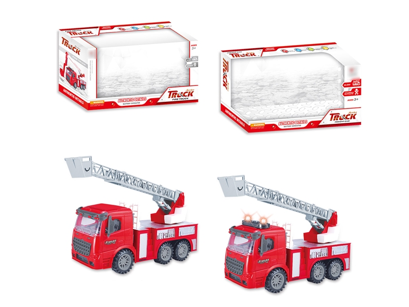 FRICTION FIRE TRUCK W/SOUND & LIGHT, INCLUDED BATTERY - HP1114497