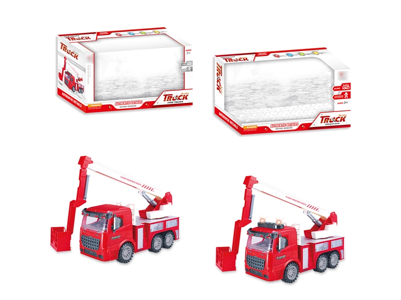 FRICTION FIRE TRUCK W/SOUND & LIGHT, INCLUDED BATTERY - HP1114498