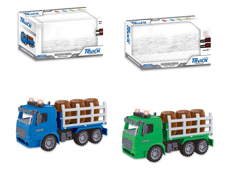 FRICTION TRUCK W/SOUND & LIGHT,YELLOWE/BLUE, INCLUDED BATTERY - HP1114501