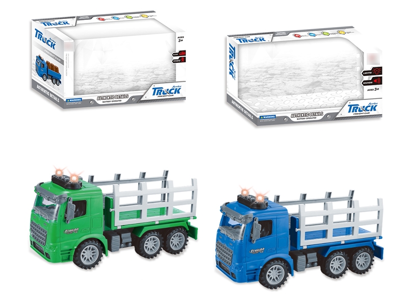 FRICTION TRUCK W/SOUND & LIGHT,YELLOWE/BLUE, INCLUDED BATTERY - HP1114502