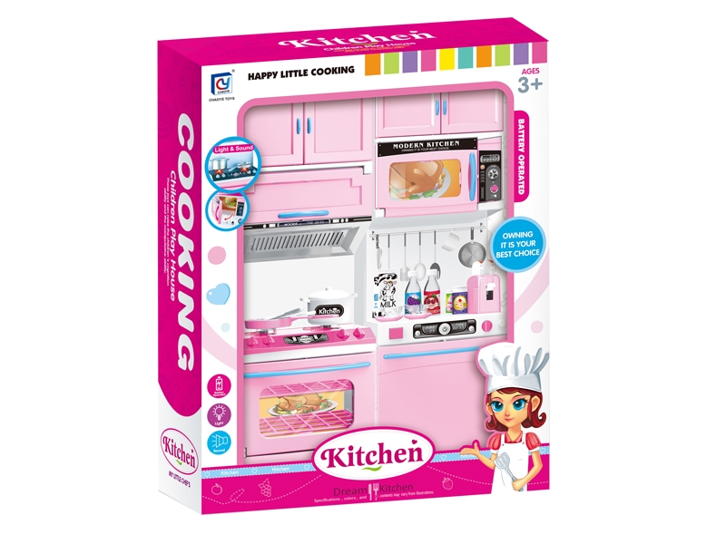 KITCHEN SET W/LIGHT & MUSIC 2ASST INCLUDE 3*AG13 - HP1114828